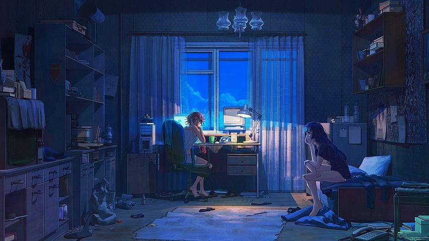 Estetik Anime Odası, Sakin Estetik HD duvar kağıdı