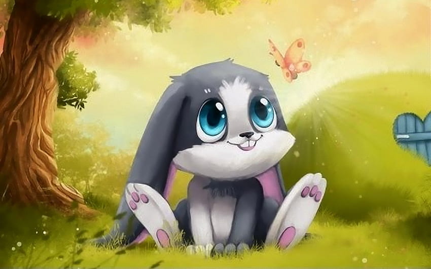 sevimli tavşan, tavşan, şirin, doğa, aşk HD duvar kağıdı