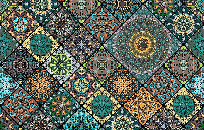 background, pattern, ornament, design, fabric, Batik HD wallpaper