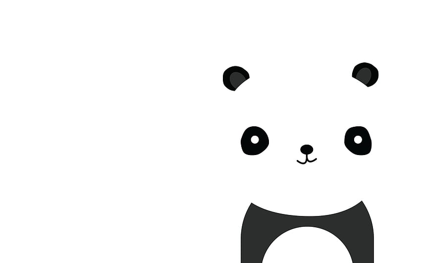 Cute panda, cute, white, black, panda HD wallpaper