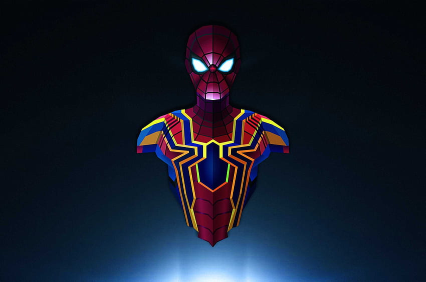 Spiderman Lowpoly Minimalism (), Minimalist Spider-Man HD wallpaper