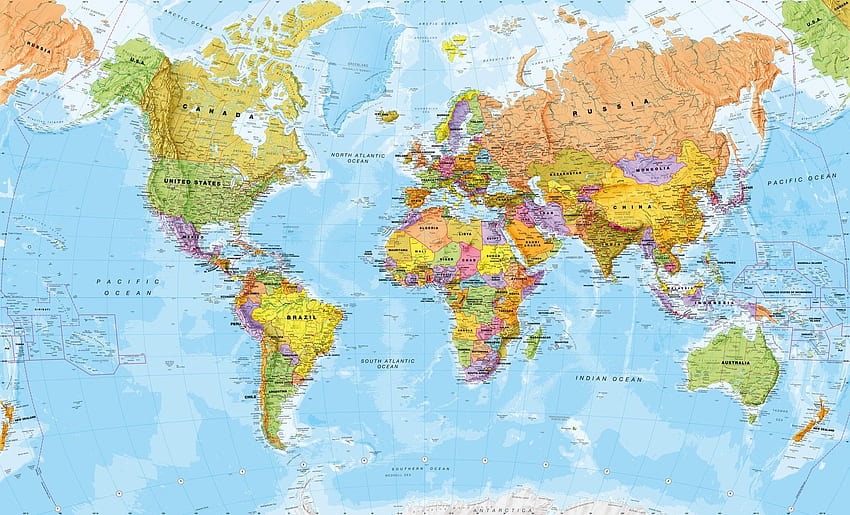 Mapa mundial para niños, mapa de Australia fondo de pantalla