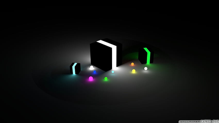 Glow Cubes Ultra Background para U TV papel de parede HD
