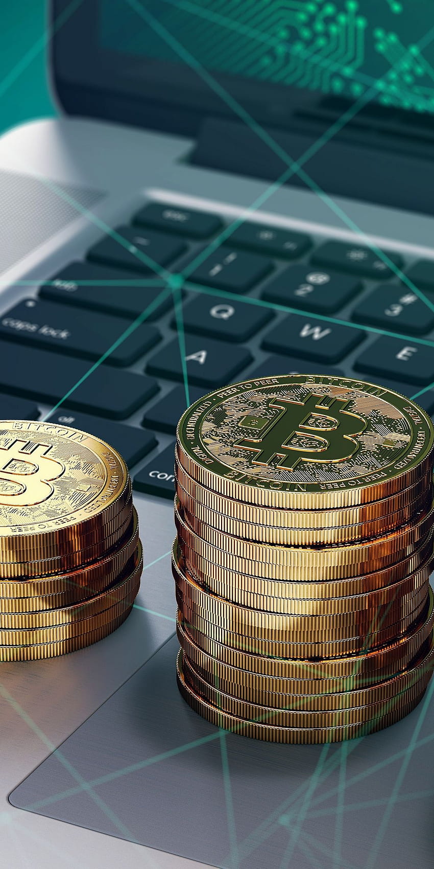 Kryptomünzen, Bitcoin, Tech, - Vollständige iPhone-Münzen - - HD-Handy-Hintergrundbild