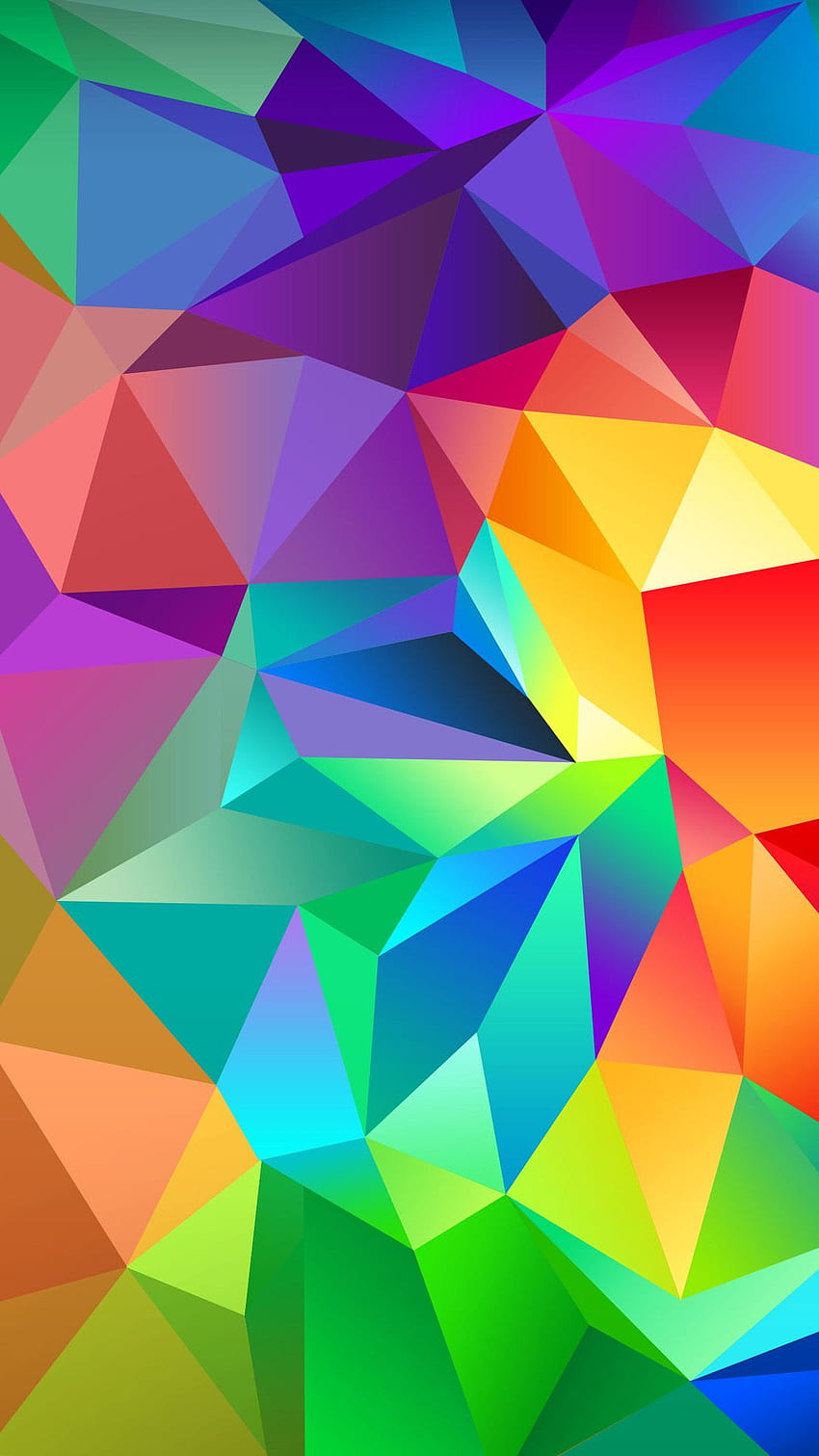 3D & Abstract Colorful Abstraction , Phone, Colorful Triangles HD phone wallpaper