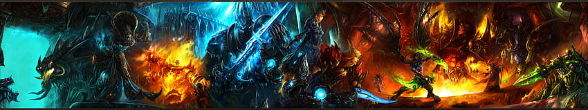 Warhammer Monitor Dual Screen fantasy warriors battles weapons sword ., Gamer Dual Monitor HD wallpaper