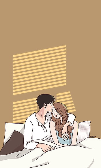 Cute Drawing Couple - , Cute Drawing Couple Background on Bat HD phone  wallpaper | Pxfuel