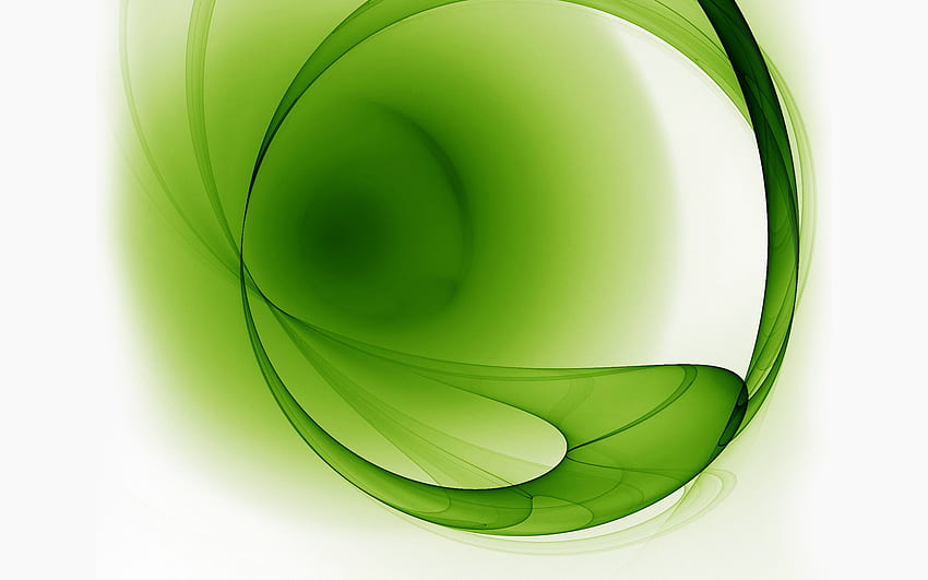 Абстрактно зелено, зелен кръг HD тапет