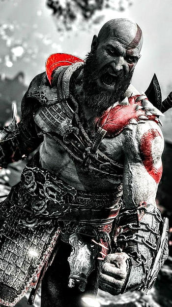 Kratos God of War Ragnarok 4K Phone iPhone Wallpaper #8181a