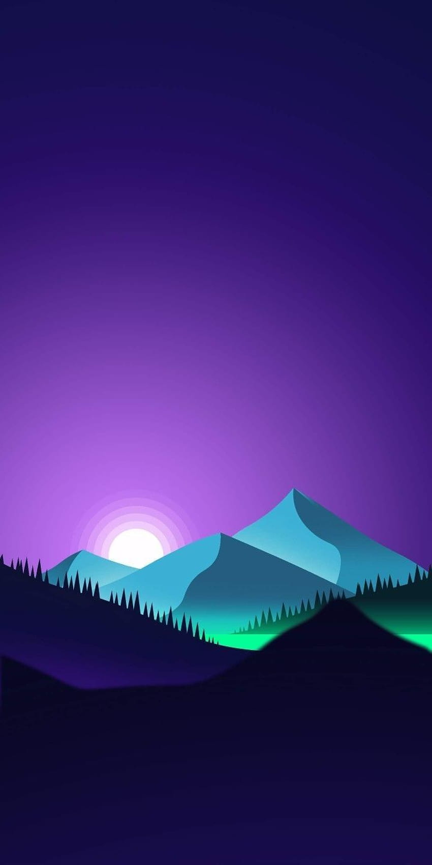 Purple Minimalist iPhone, Minimal Nature HD phone wallpaper