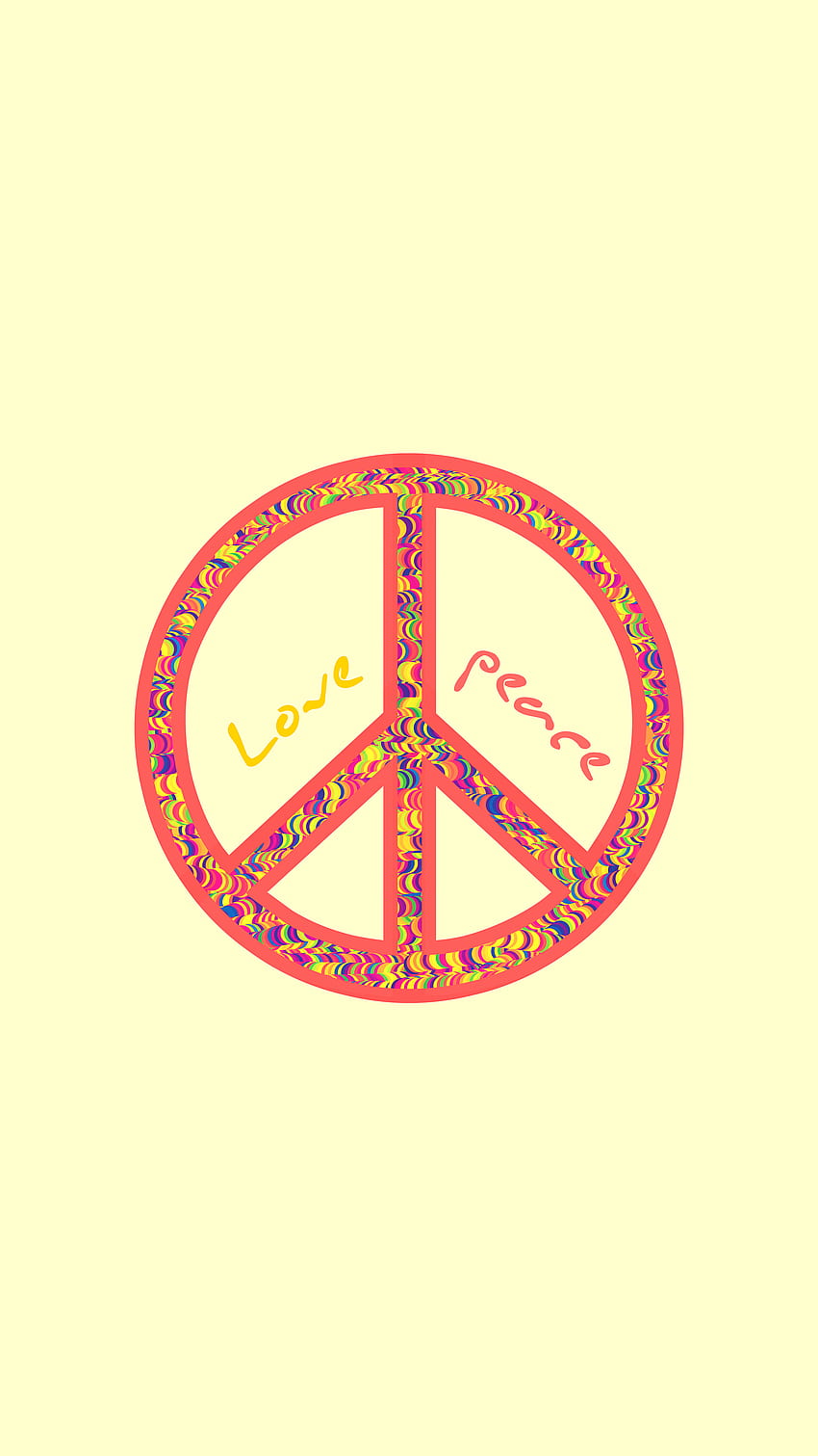 Tanda hippie, cinta, simbol, masyarakat, dom, tipografi, perdamaian, retro, 70-an, 60-an wallpaper ponsel HD