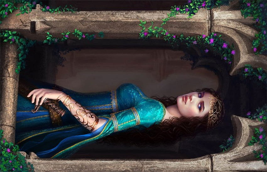 Princess Of Medieval Time, medieval, beautiful, sonia verdu, princess HD wallpaper