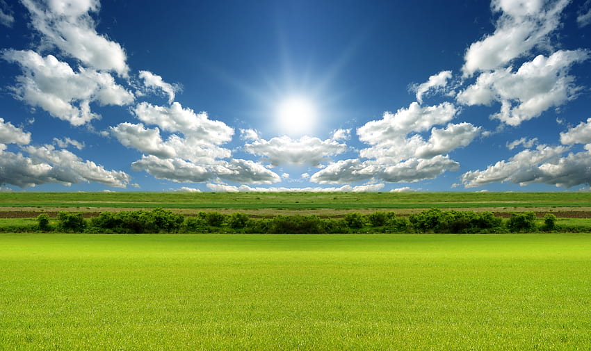 Облаци, красива природа, слънчев ден, пейзаж HD тапет