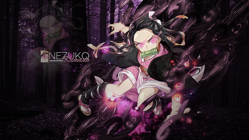heres a i created of our best girl <3: Nezuko, Cool Nezuko HD wallpaper