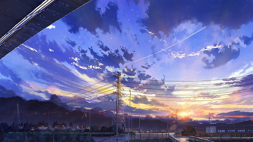 Download Street Crossing Aesthetic Anime Scenery Wallpaper  Wallpaperscom