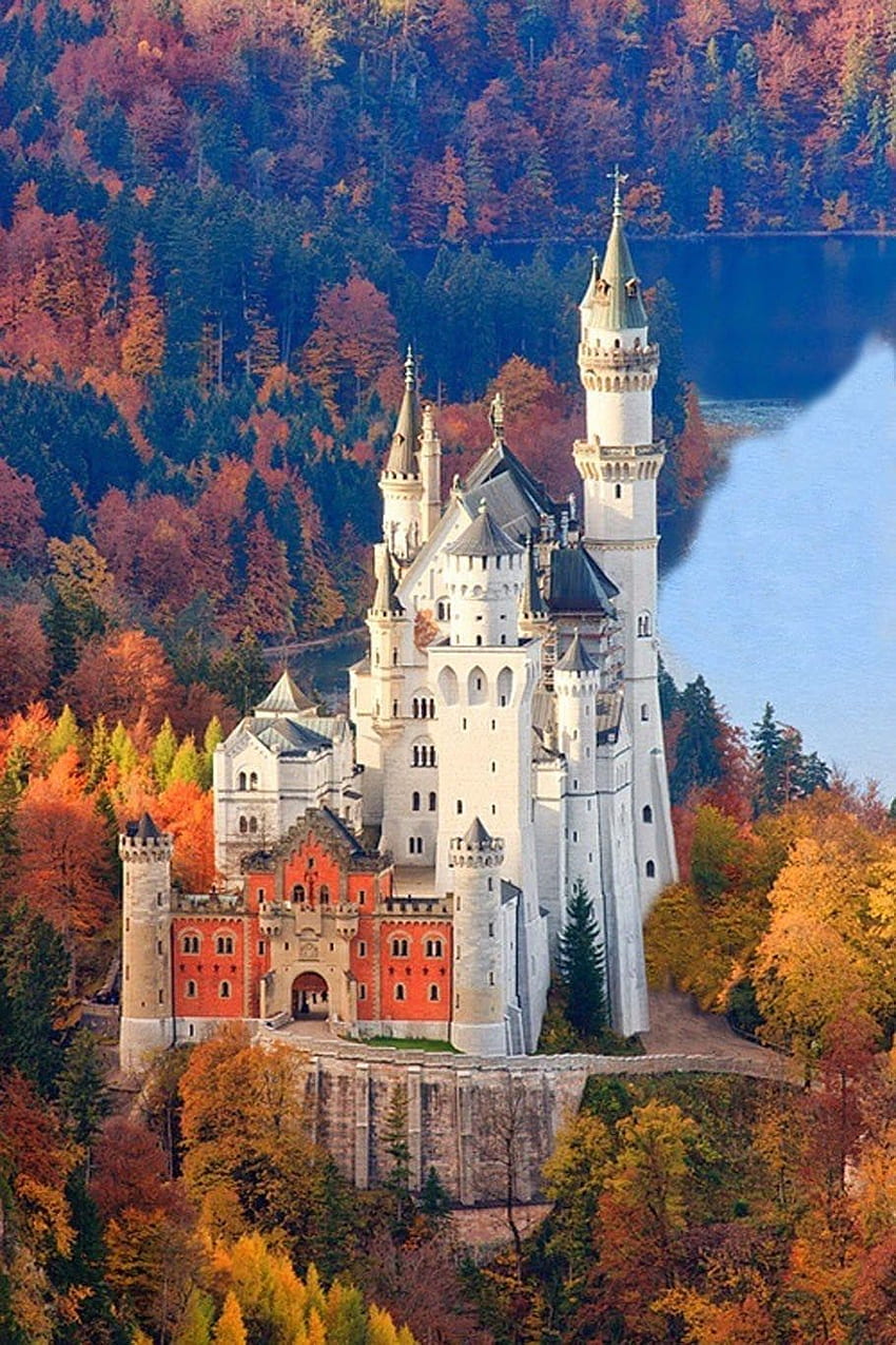 Güz Kalesi, Almanya Sonbahar HD telefon duvar kağıdı