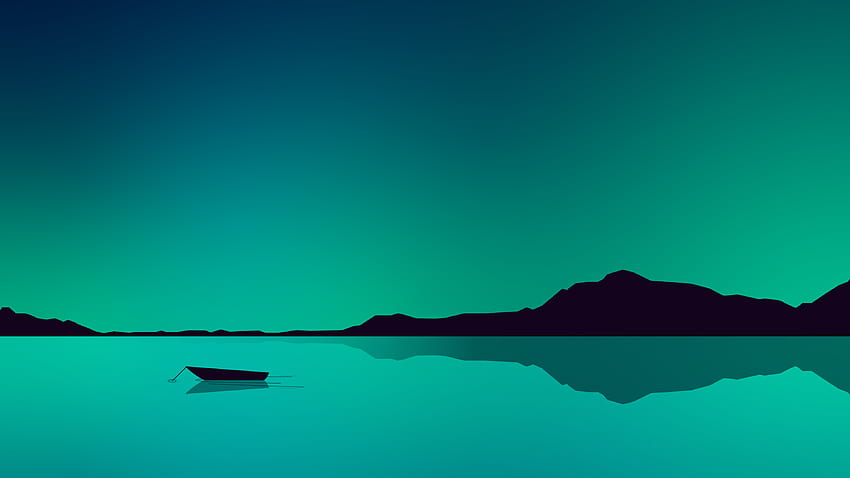 Lake Minimal Green , Artist, , , Background, and , Blue and Green HD wallpaper