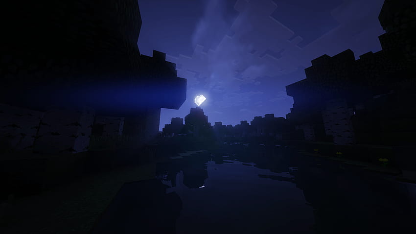 Schwarzes Minecraft, Minecraft-Nacht HD-Hintergrundbild