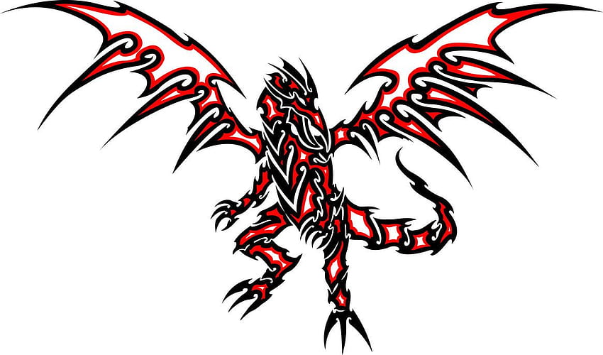 Tatuaje de dragón negro de ojos rojos fondo de pantalla