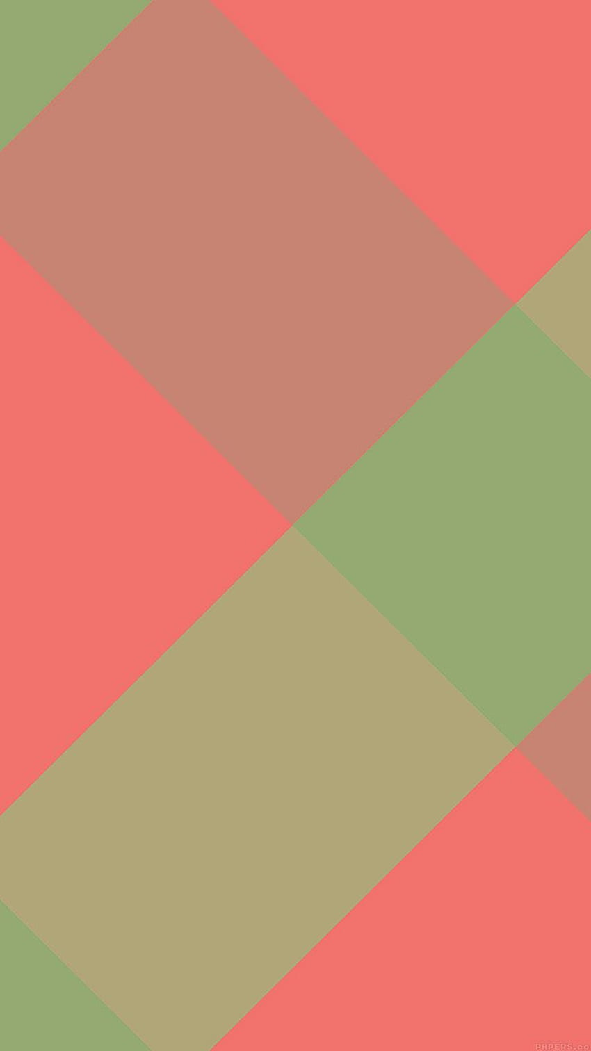 아이폰. 라인 빨간색 녹색 사각형 추상 패턴, 추상 패턴 HD 전화 배경 화면