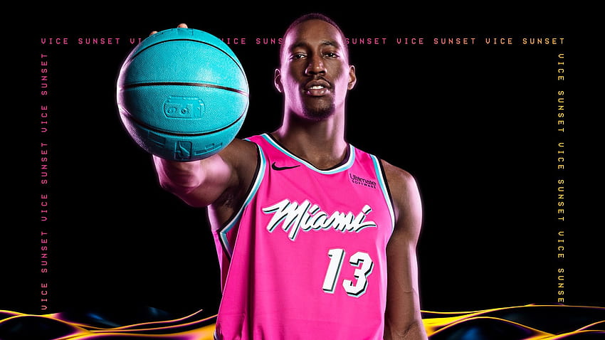 Miami Heat เปิดตัวเสื้อแข่ง Pink Sunset Vice ไมอามีนิวไทมส์ วอลล์เปเปอร์ HD