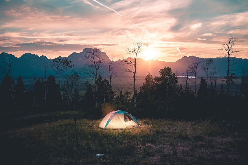 Paesaggio, natura, tenda, campeggio, campeggio Sfondo HD
