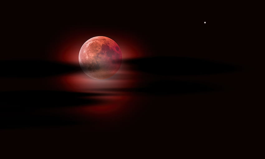 Moon Clouds Night Sky Red Moon , Nature, , , Background, and , Red Moon Night Sky HD wallpaper