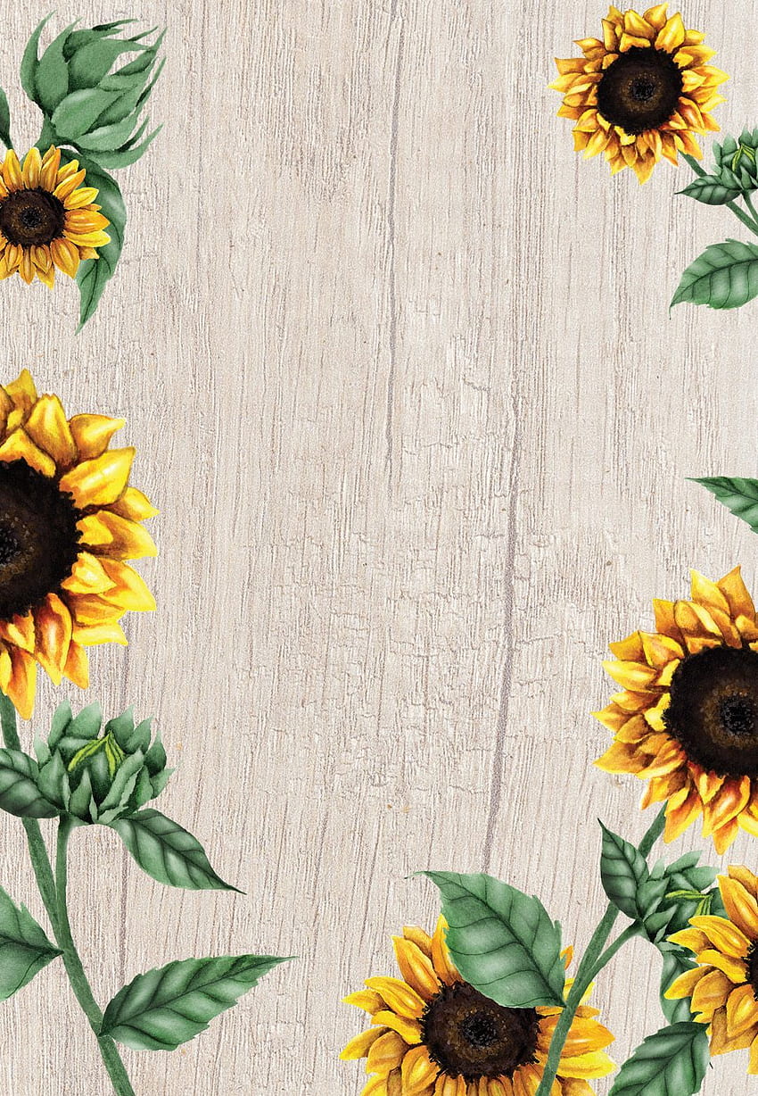 Sunflowers and wood - Bridal Shower Invitation Template, Rustic Spring HD phone wallpaper