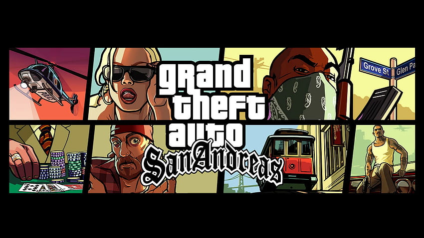 Grand Theft Auto: San Andreas (GTA SA) สำหรับพื้นหลัง, Grand Theft Auto Dual Screen วอลล์เปเปอร์ HD