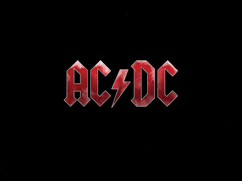 Ac Dc Rojo, Logotipo de AC DC fondo de pantalla