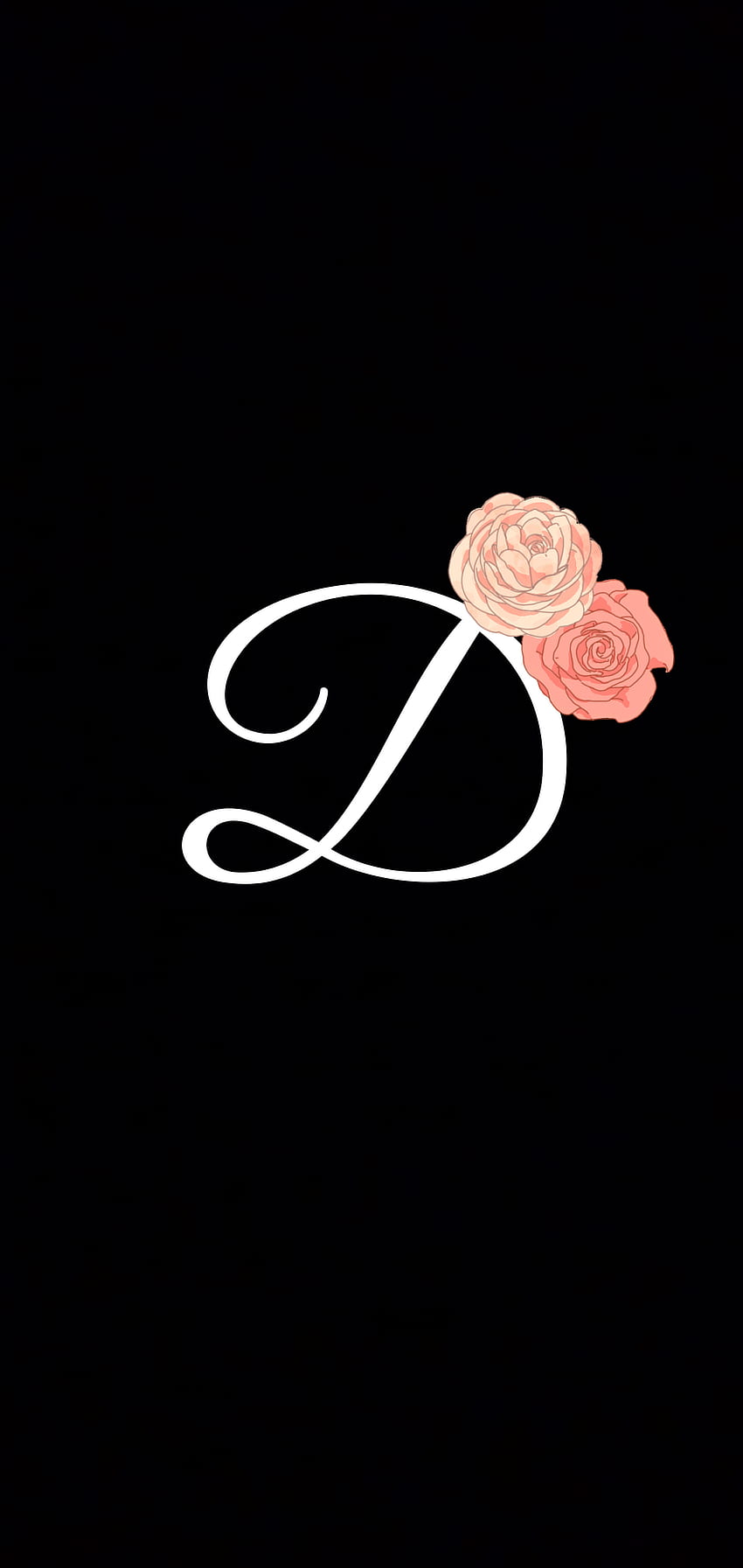 Letter D initial, flowers, letter_D HD phone wallpaper