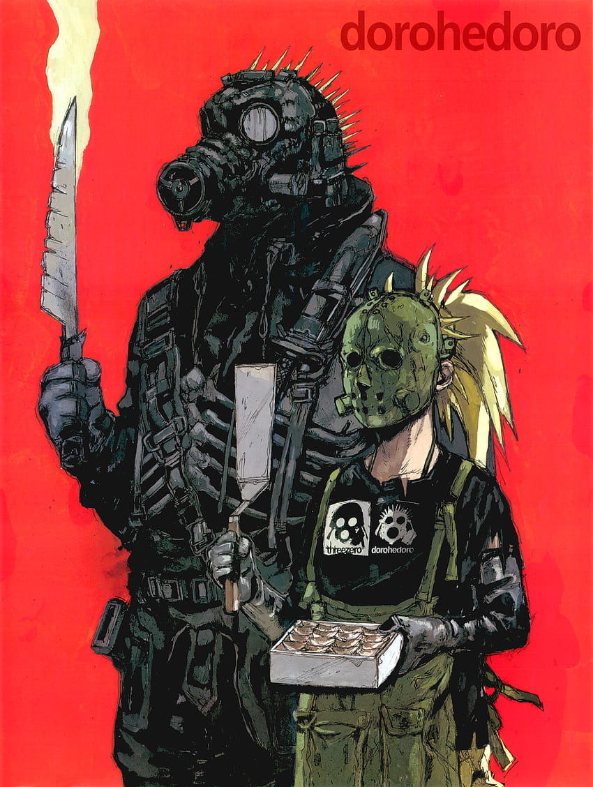 Found a scan of some Dorohedoro posters online and fixed HD phone wallpaper