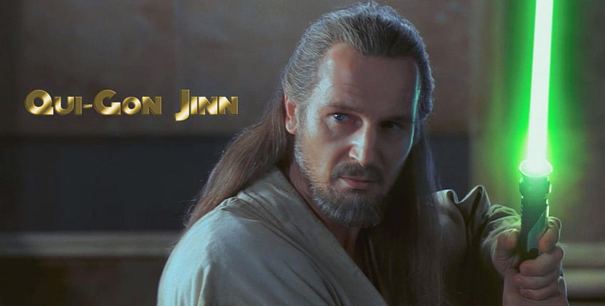 Download Liam Neeson Qui-Gon Jinn Star Wars Light Saber Wallpaper