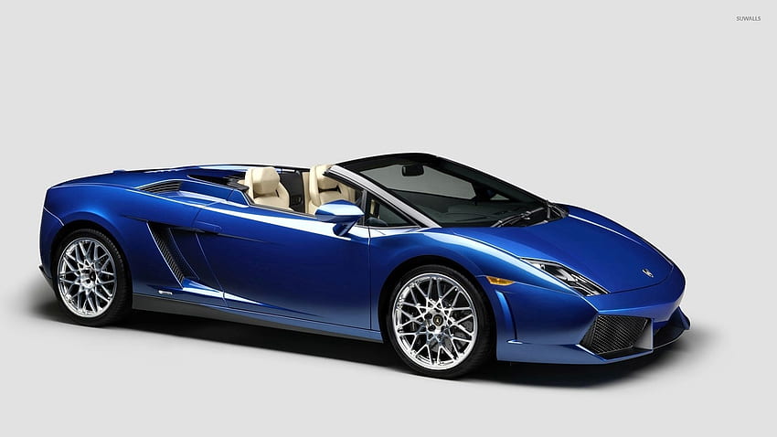 Front side view of a blue Lamborghini Gallardo - Car HD wallpaper | Pxfuel