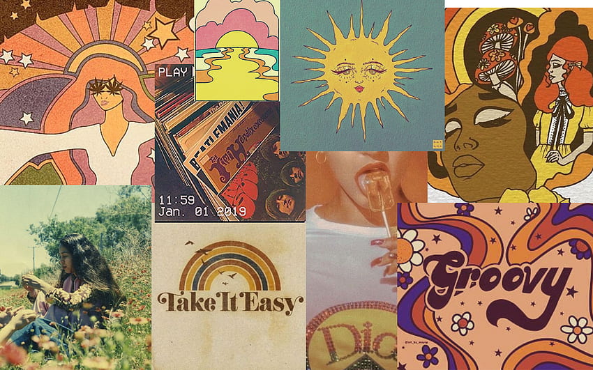 70s in 2020. Hippie , Laptop , Aesthetic iphone, Hippie Art Computer HD wallpaper