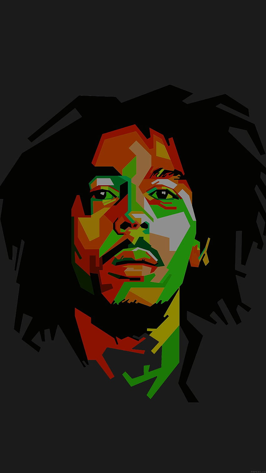 Bob Marley Dark Art Illust Music Reggae Celebrity iPhone 8、ボブ・マーリー 白黒 HD電話の壁紙