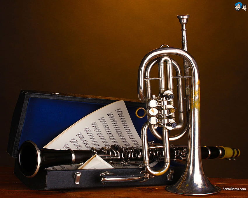 Antique Trumpet and Clarinet HD wallpaper | Pxfuel