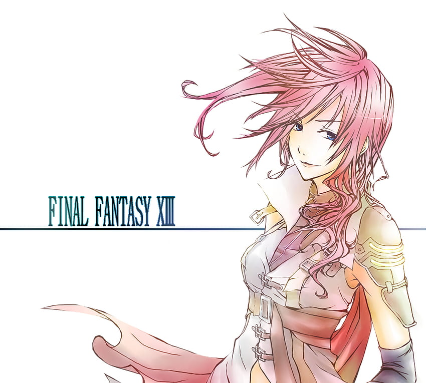 Final Fantasy XIII, różowy, fantasy, xiii, finał, piorun Farron, włosy Tapeta HD