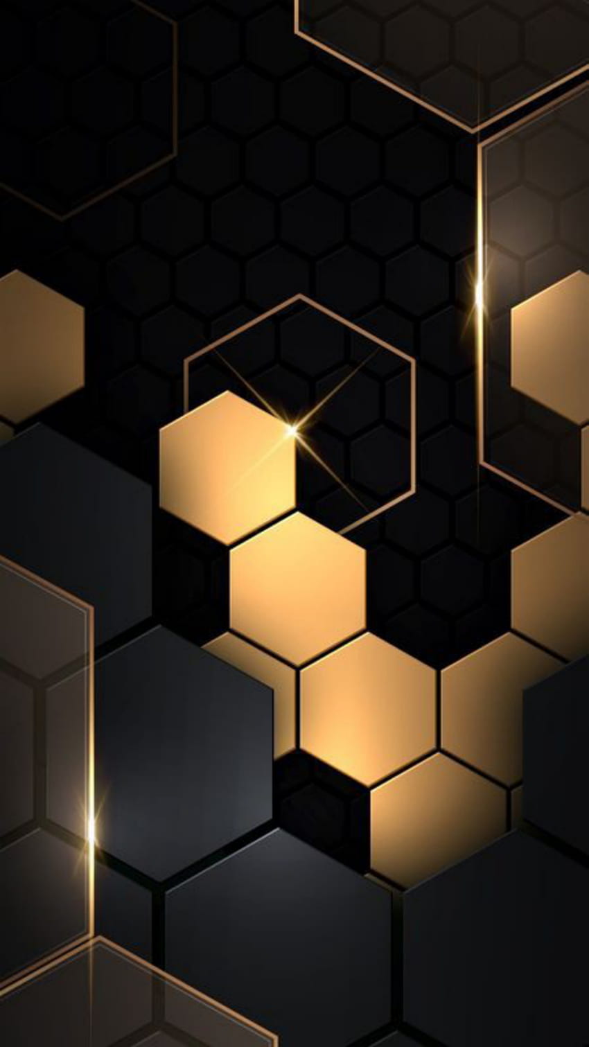 Pattern, Design, gold, black HD phone wallpaper