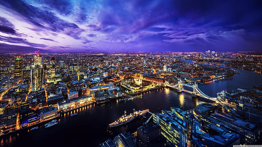 LONDON SKYLINE AT NIGHT Ultra Background HD wallpaper