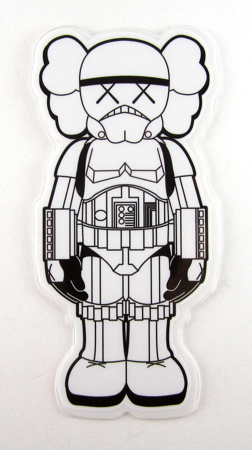 stormtrooper Companion sticker - art by KAWS Original Fake HD phone wallpaper