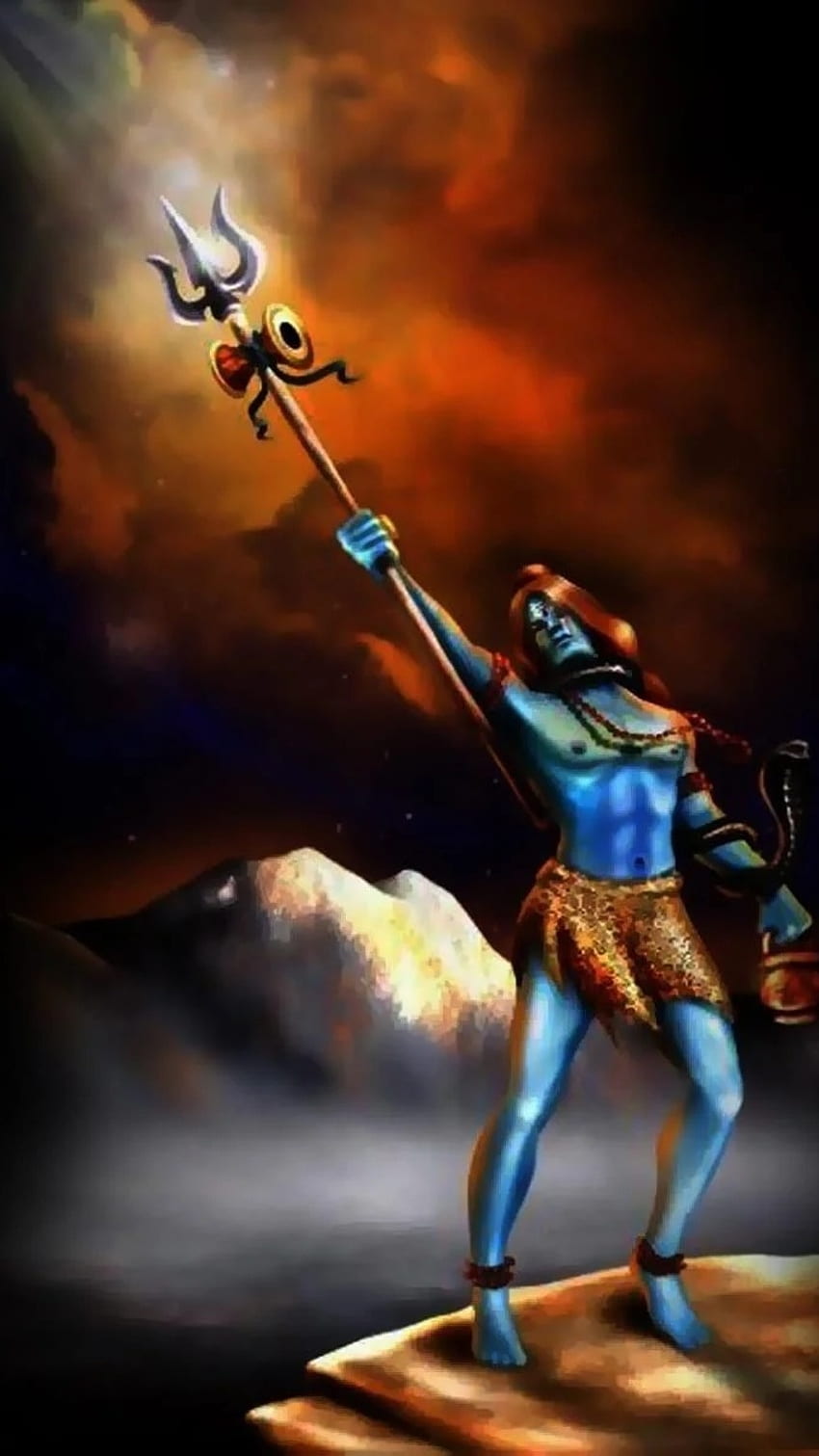 Prosenjit Shiva, Painting, Lord Shiva HD phone wallpaper | Pxfuel