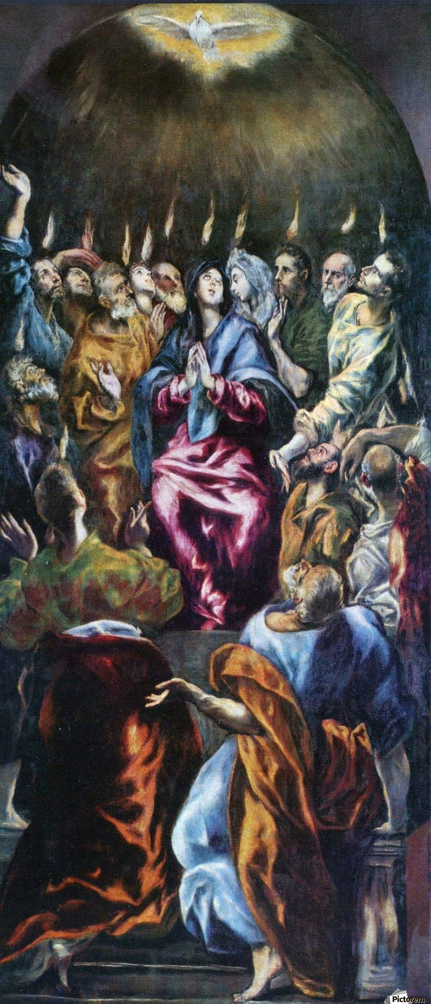 Pentecost, El Greco HD phone wallpaper