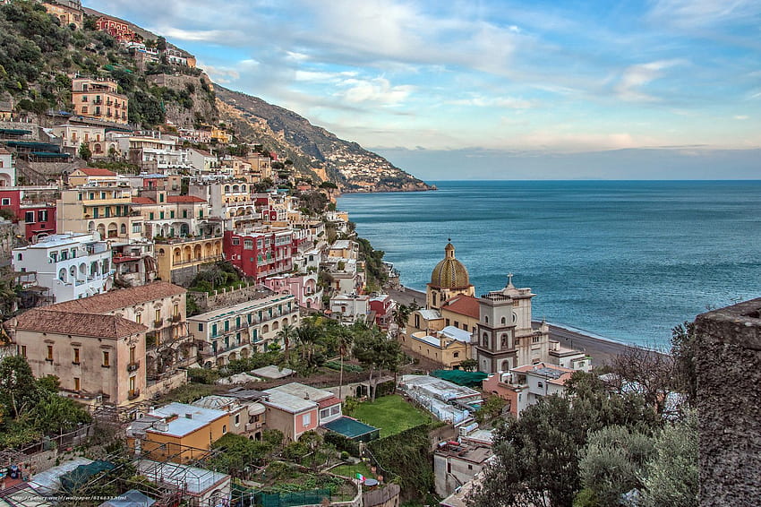 Positano, Campanie, Italie, côte amalfitaine dans la résolution Fond d'écran HD