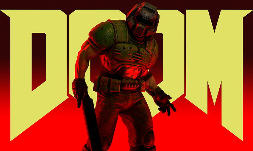 Doom Game Doom Guy Shotgun Gry wideo Źródło Filmowiec Gra komputerowa Grafika w grach wideo — rozdzielczość:, Klasyczny Doom Tapeta HD