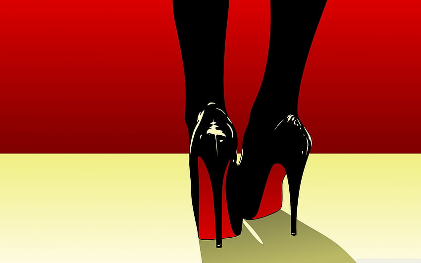 Pop Art High Heels Shoes Red Bottom Ultra Background for U TV : & 울트라와이드 & 노트북 : 태블릿 : 스마트폰, 재미있는 팝아트 HD 월페이퍼