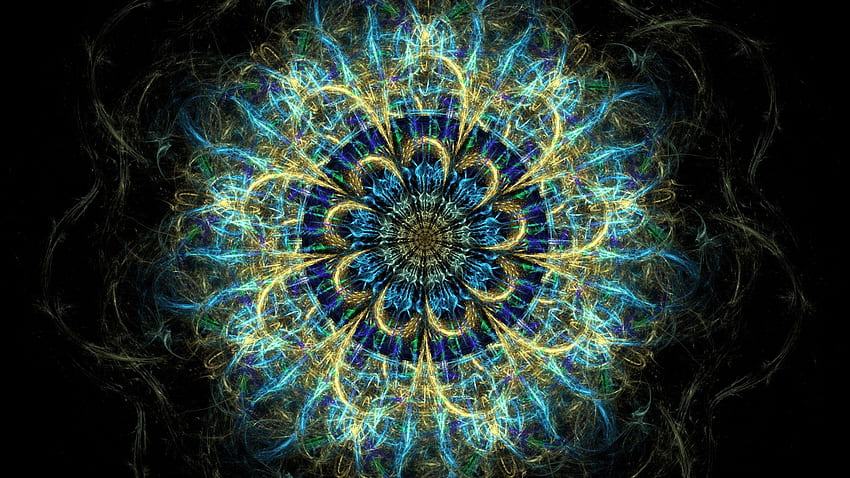 Colorful Mandala Fractal Pattern Trippy . . ID HD wallpaper