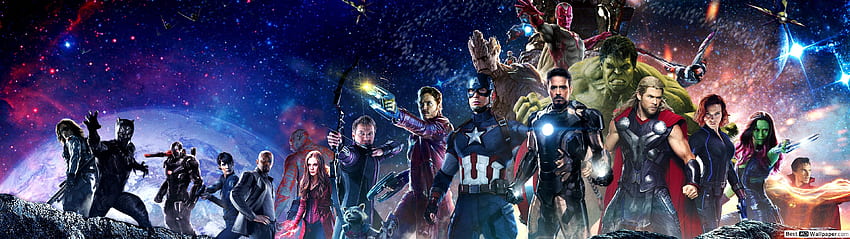 Avengers: Infinity war のヒーローとヴィラン、3840X1080 Avengers 高画質の壁紙