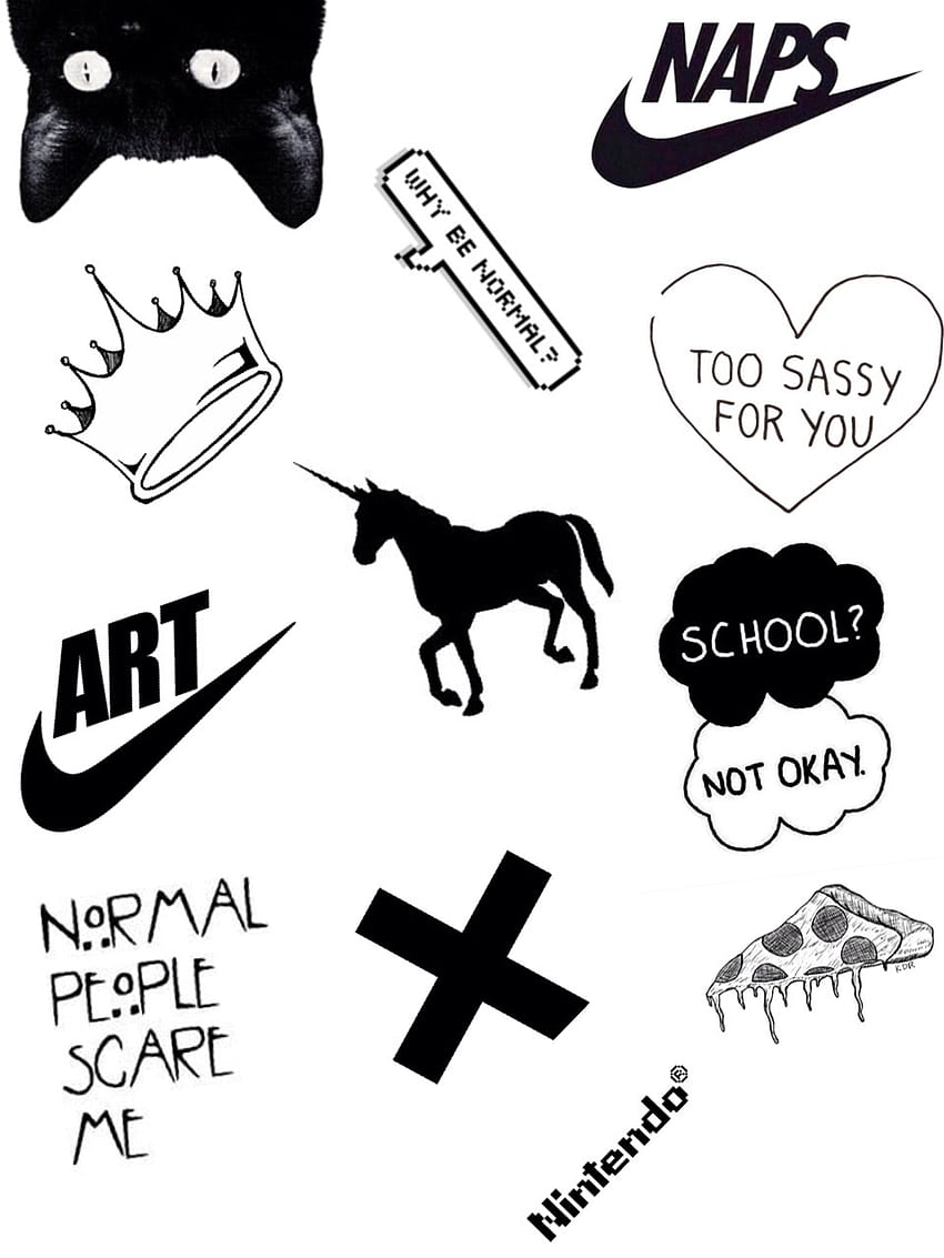 Black, Black And White, Png - Diy Black Back To School -, Normal People Scare Me HD phone wallpaper
