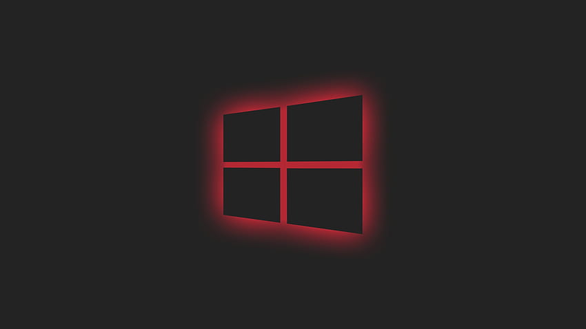 Logotipo de Windows 10 Red Neon 1440P Resolución, alta tecnología y fondo de pantalla